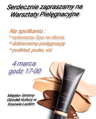 Plakat - Warsztaty Pielęgnacyjne w MGOK