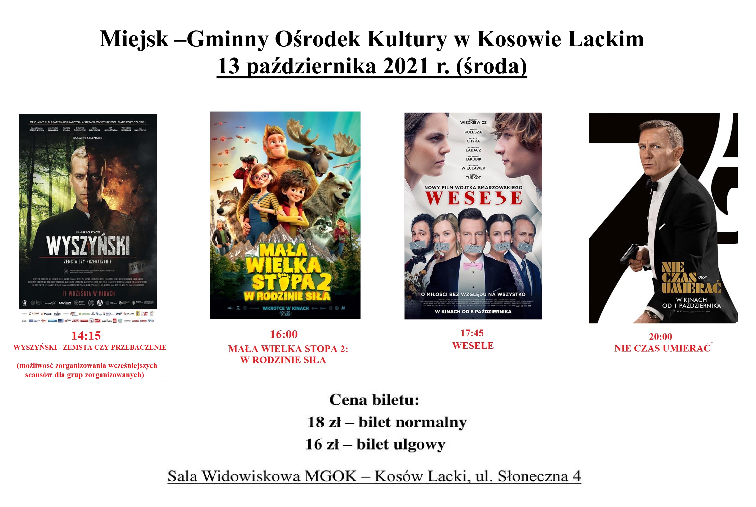 Kino w MGOK Pazdziernik 2021 1