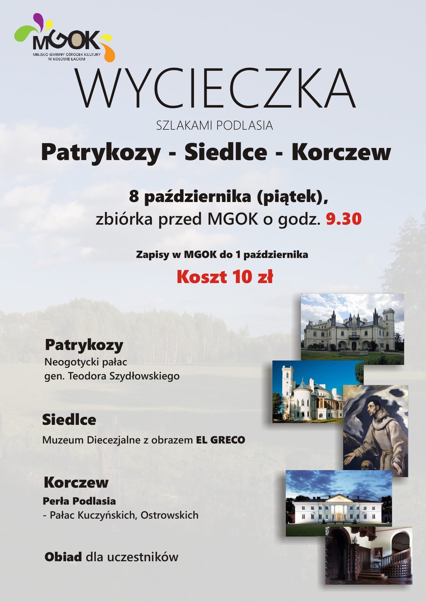 Wycieczka "Szlakami Podlasia" - plakat