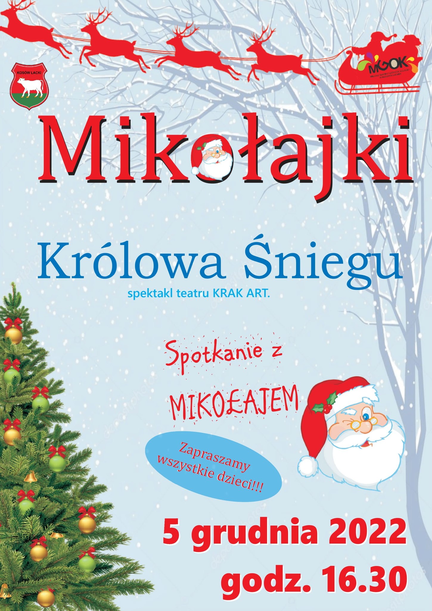 Mikołajki 2022 w MGOK - plakat
