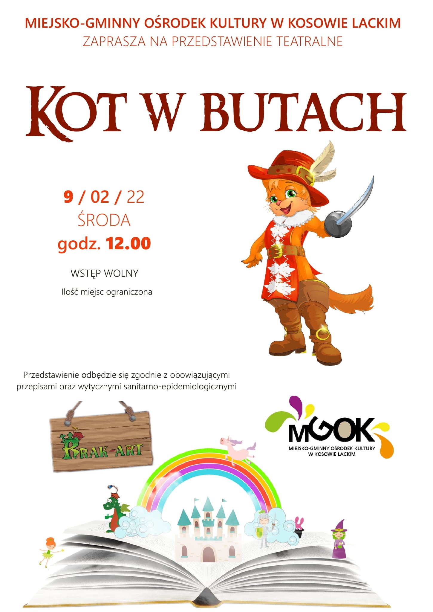 Teatrzyk dla dzieci "Kot w butach" - plakat