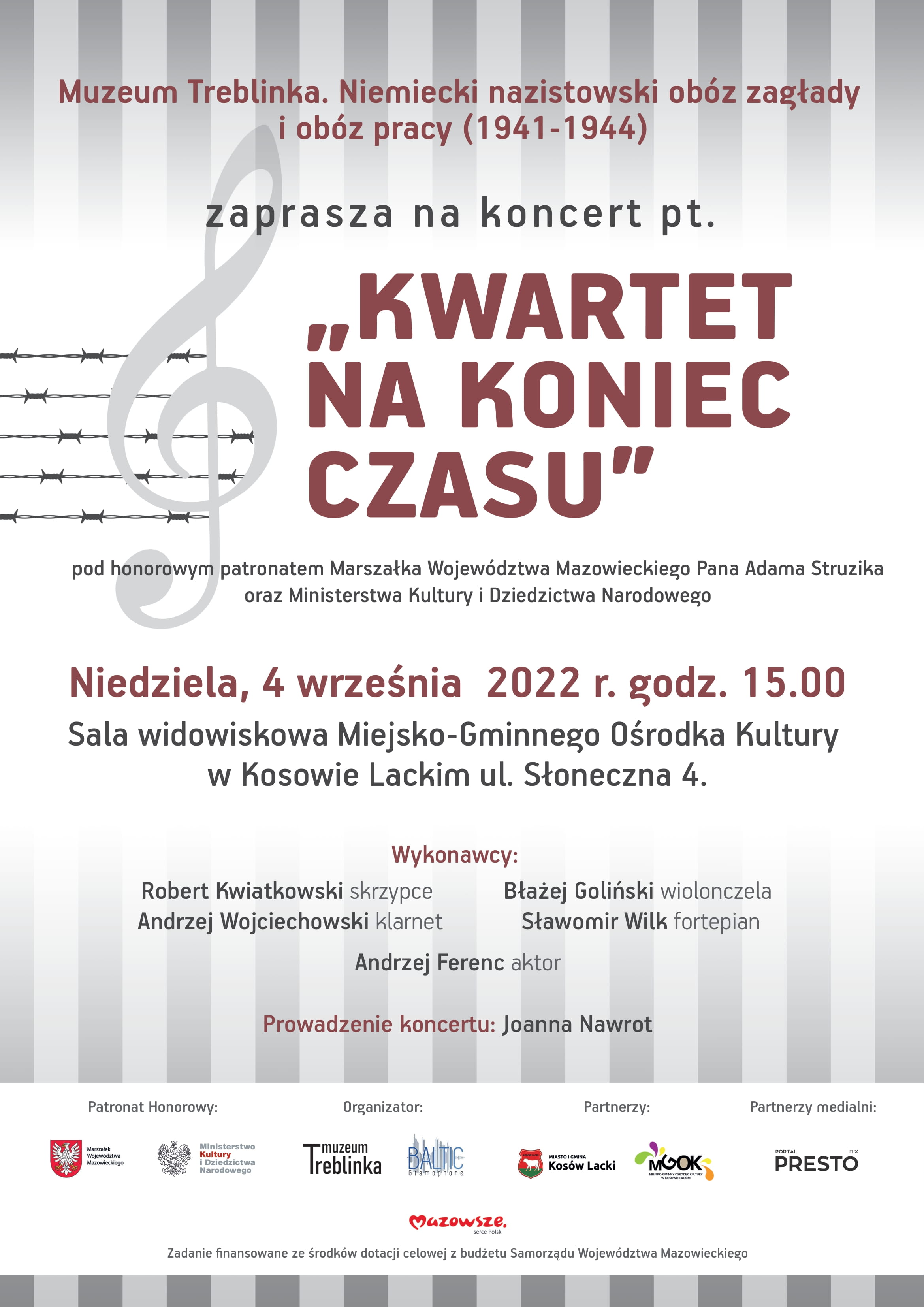 koncert "kwartet na koniec czasu" - plakat