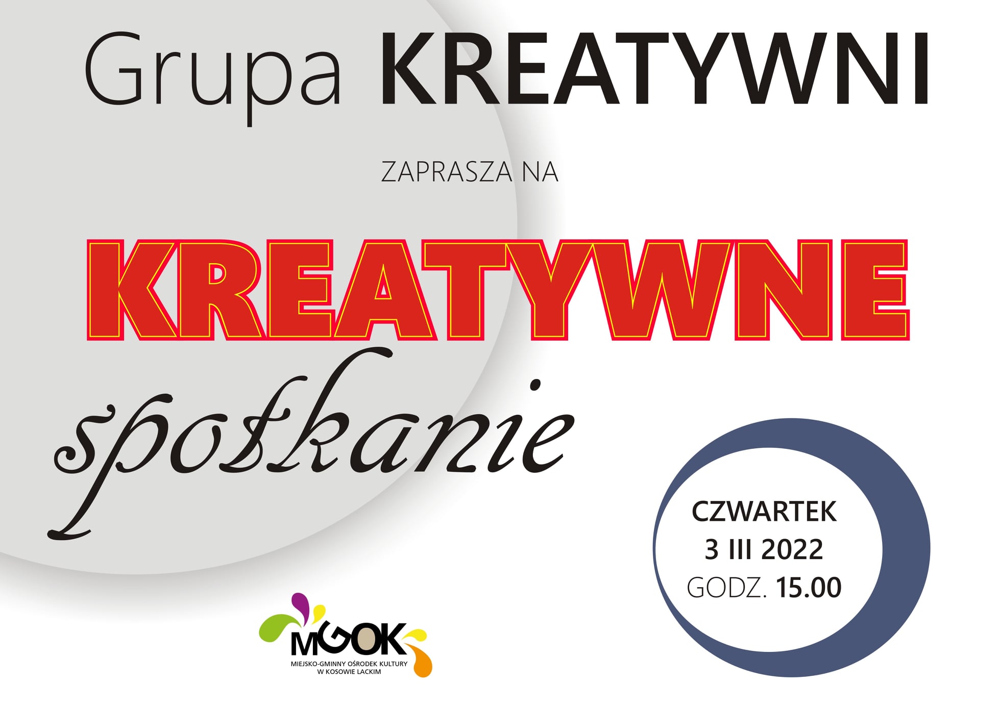 Spotkanie grupy kreatywni - plakat