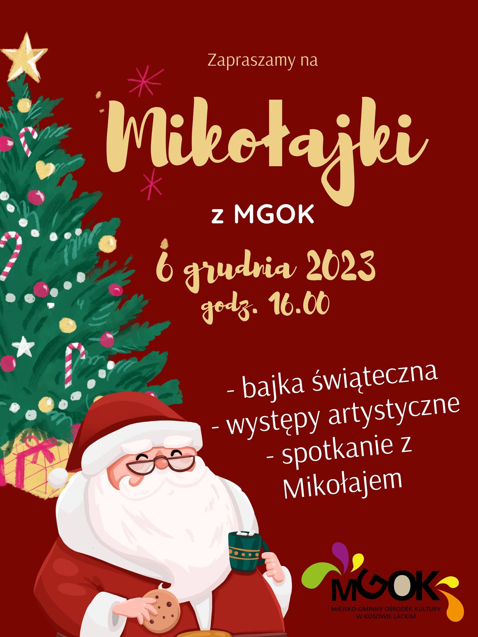 Mikołajki z MGOK 2023 - plakat