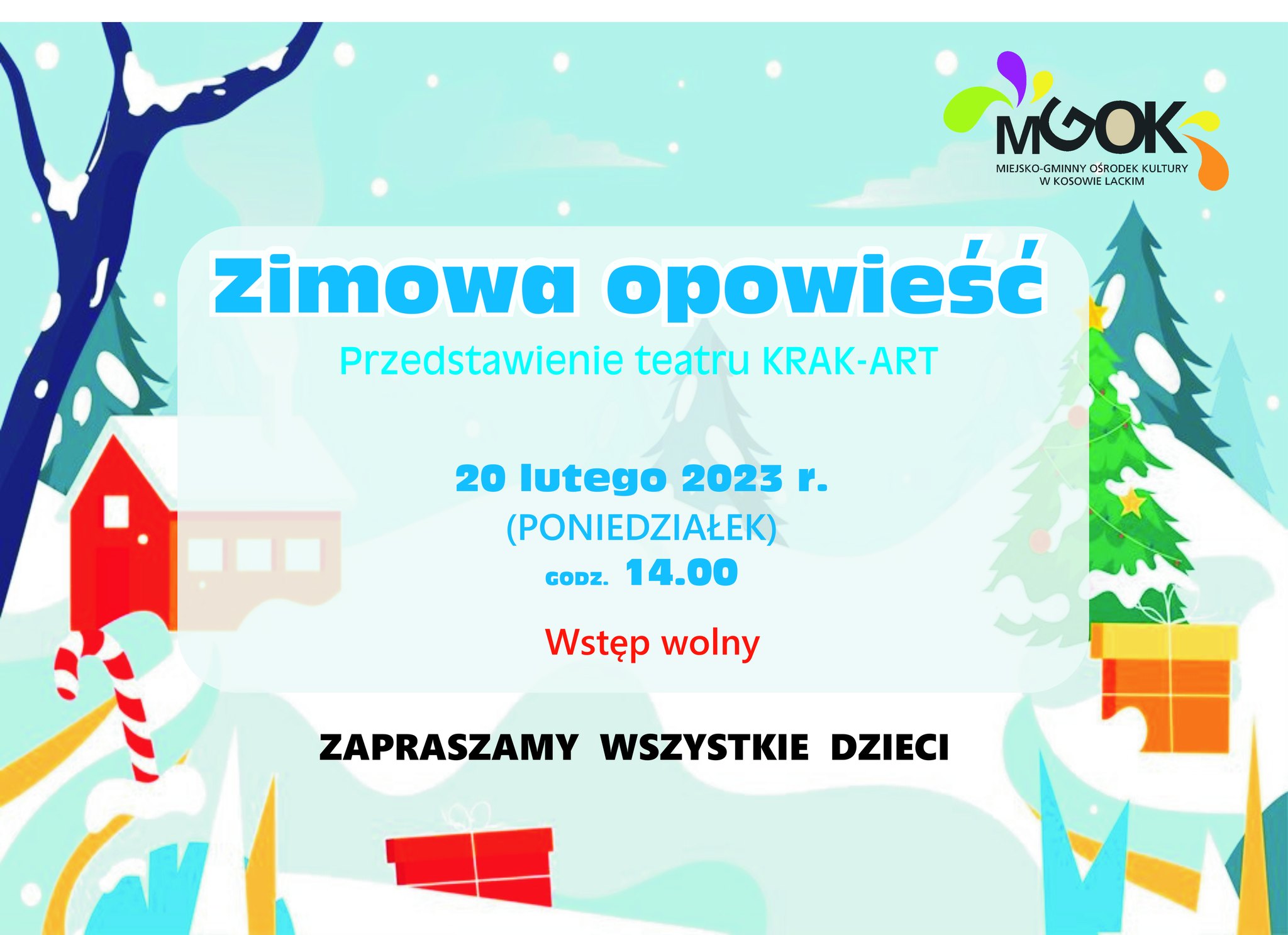 Przedstawienie teatralne KRAK-ART "Zimowa Opowieść" - plakat