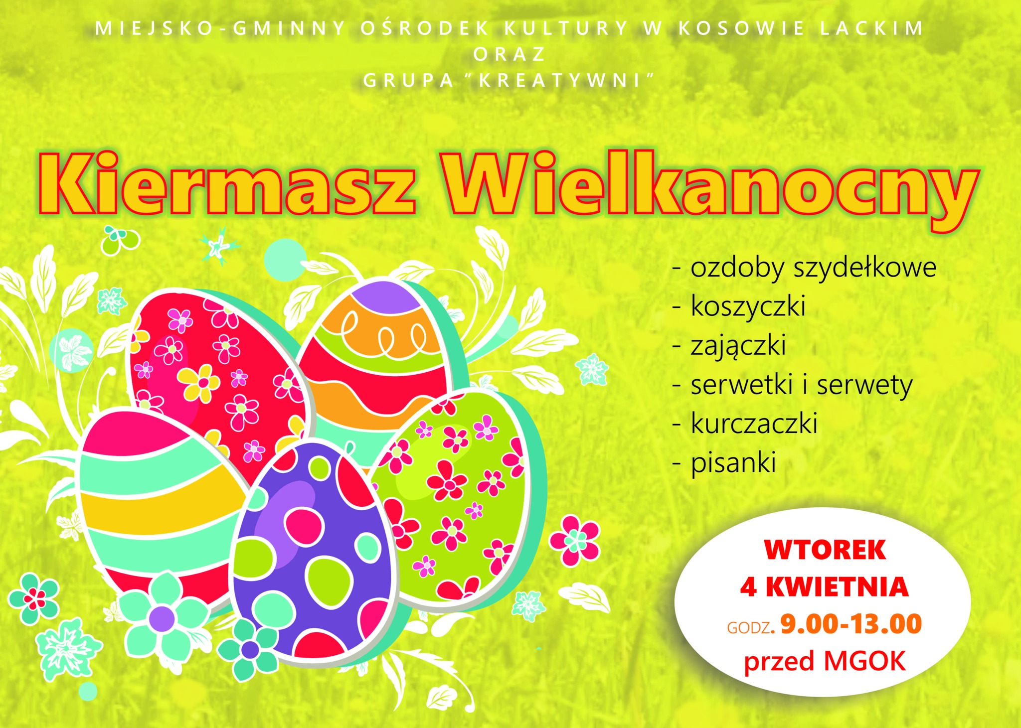 Kiermasz wielkanocny 2023 - plakat