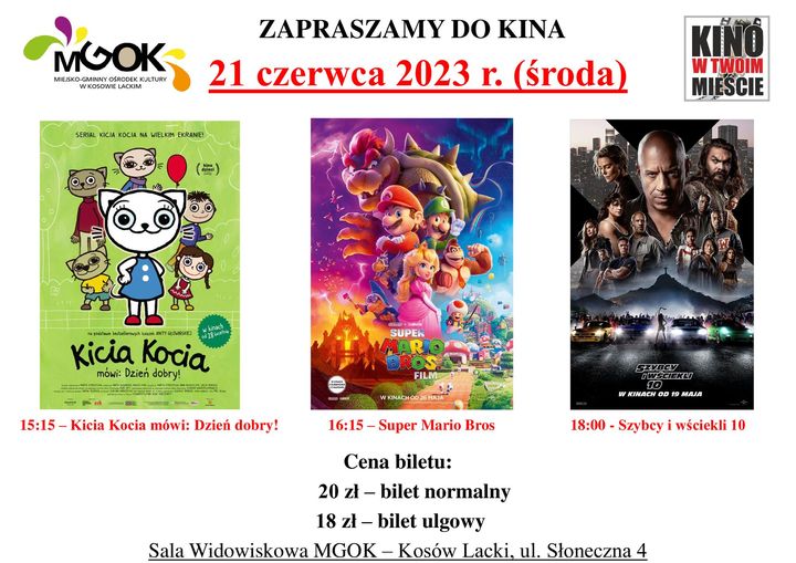 Kino czerwiec 2023