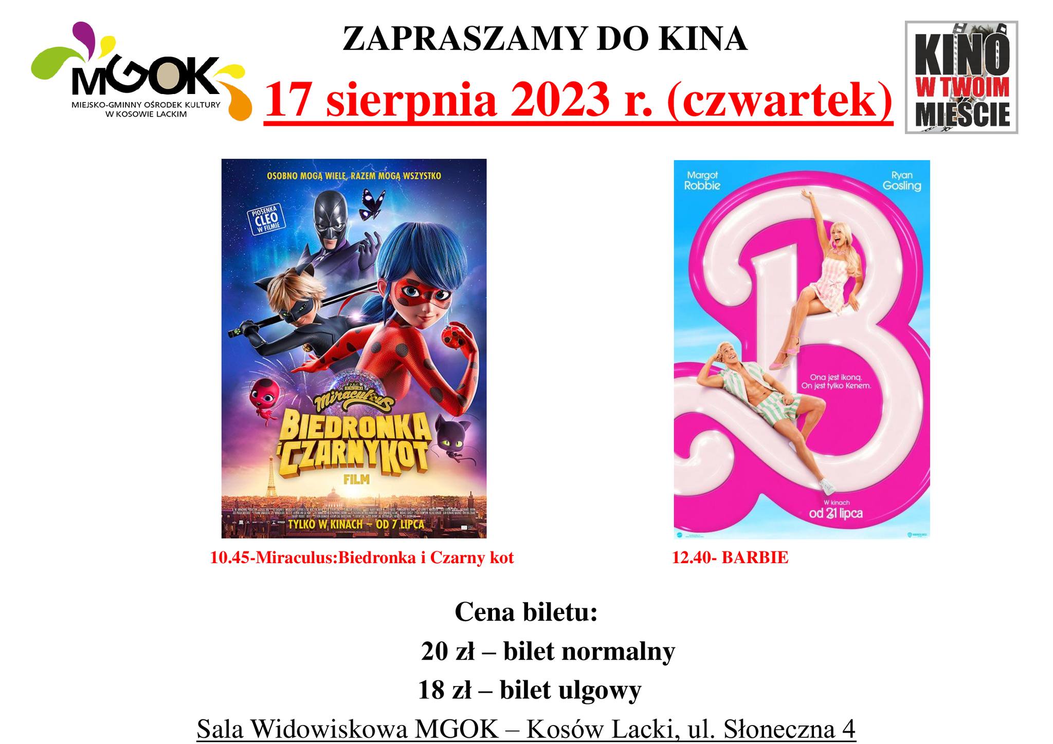 Kino sierpien 2023