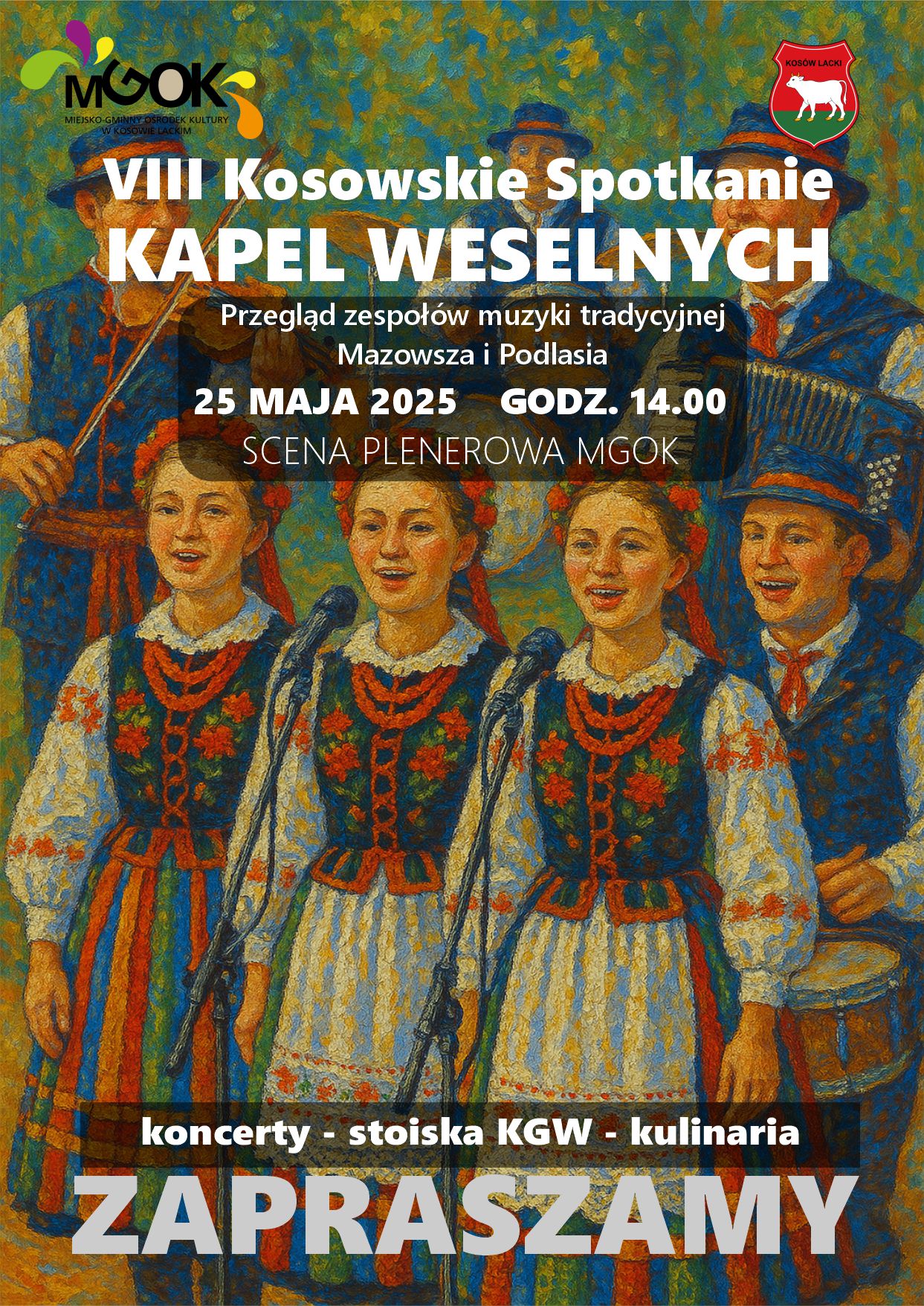 8 Kosowskie Spotkanie Kapel Weselnych 2025 w Kosowie Lackim - plakat