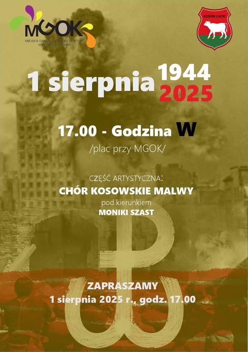 81. Rocznica Wybuchu Powstania Warszawskiego w MGOK - plakat