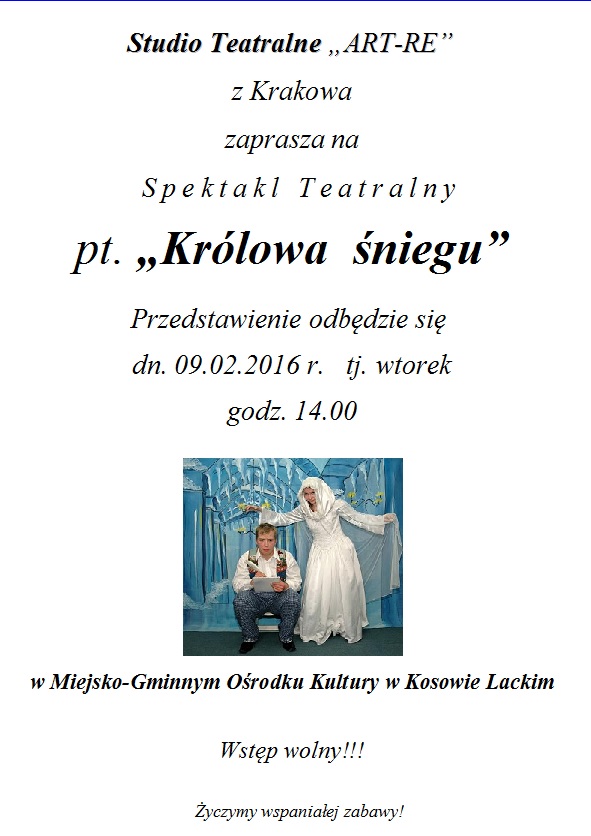 ART RE Królowa Śniegu