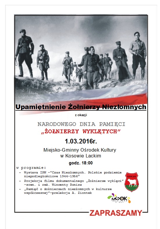 Plakat - Narodowy Dzień Pamięci "Żołnierzy Wyklętych"