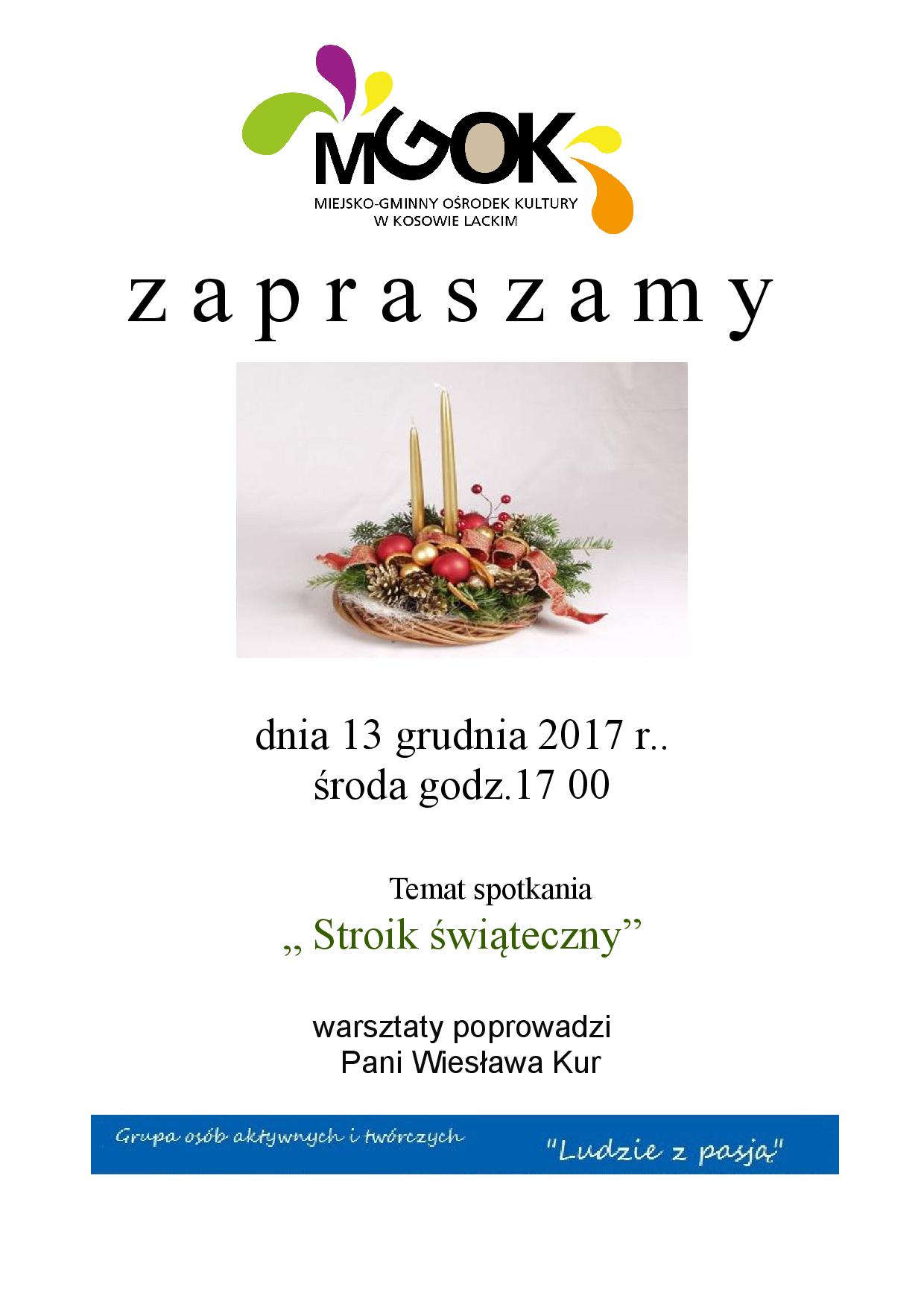 Stroik swiateczny 2017