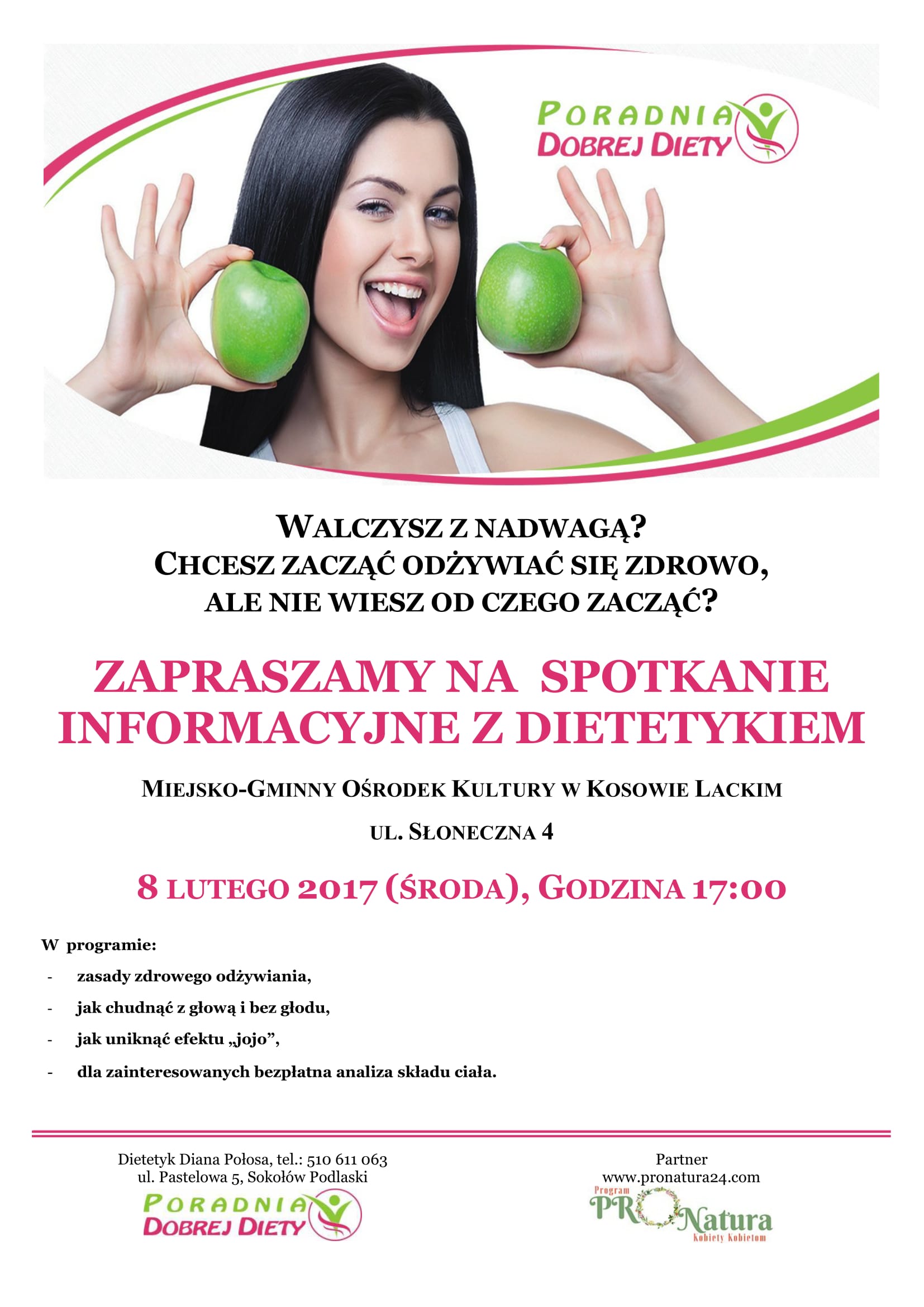 Plakat - Spotkanie Informacyjne z Dietetykiem