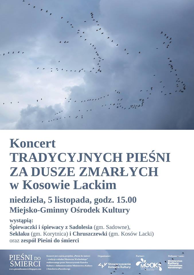 Plakat - Koncert TRADYCYJNYCH PIEŚNI ZA DUSZE ZMARŁYCH