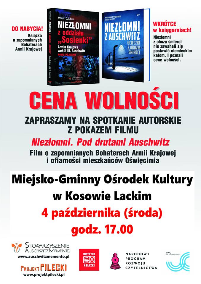 Plakat - "Cena Wolności" - Spotkanie autorskie