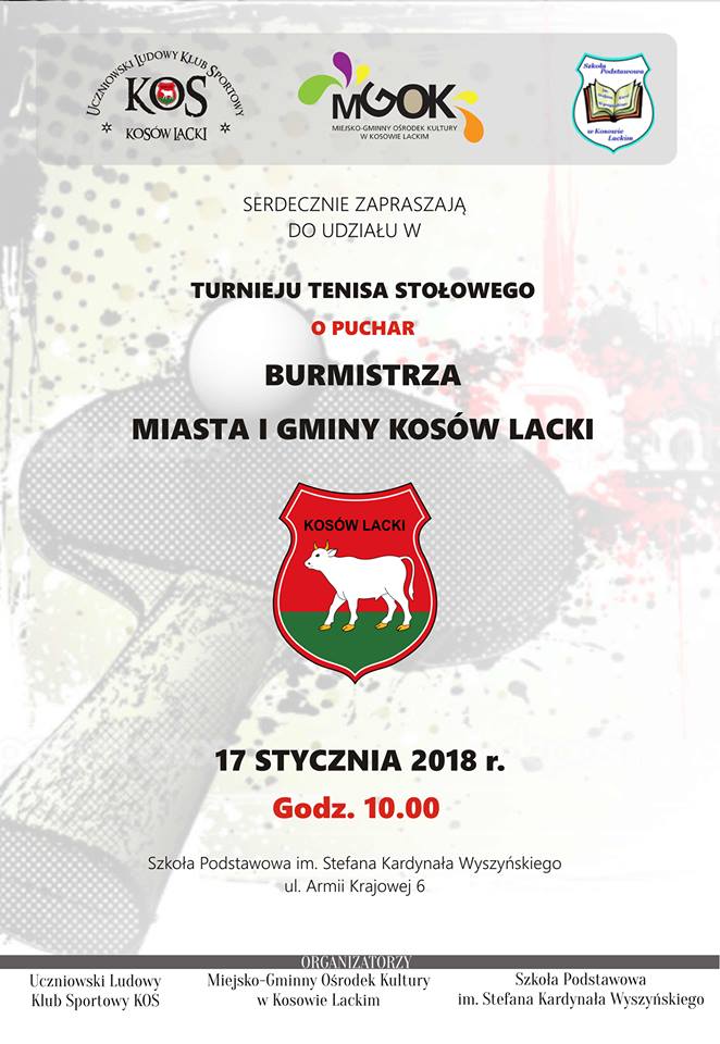 Plakat - Turniej Tenisa Stołowego