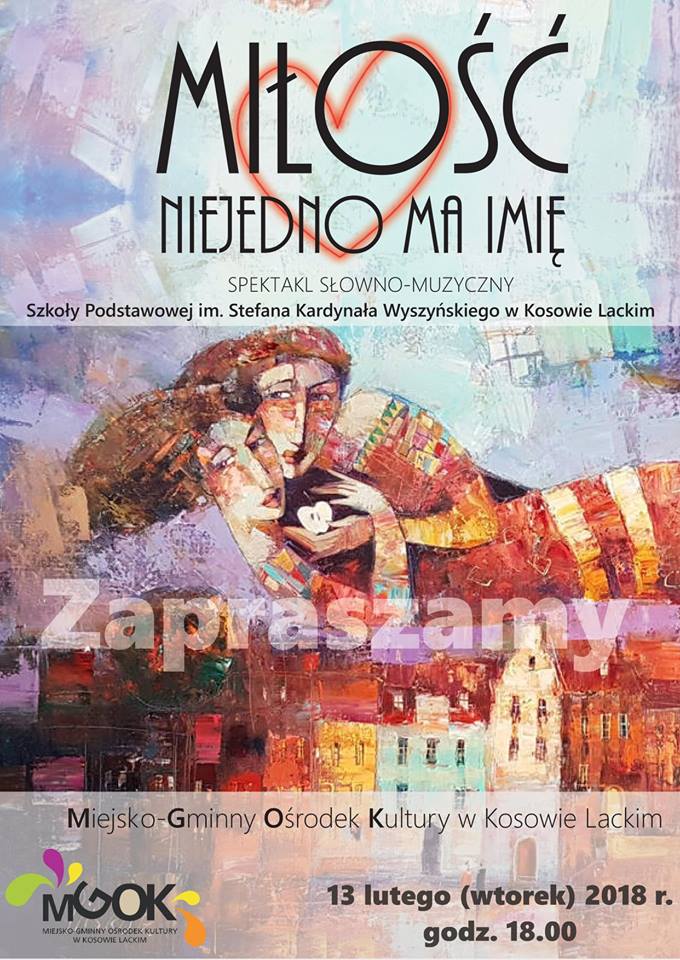 Plakat - Spektakl słowno-muzyczny z okazji Walentynek