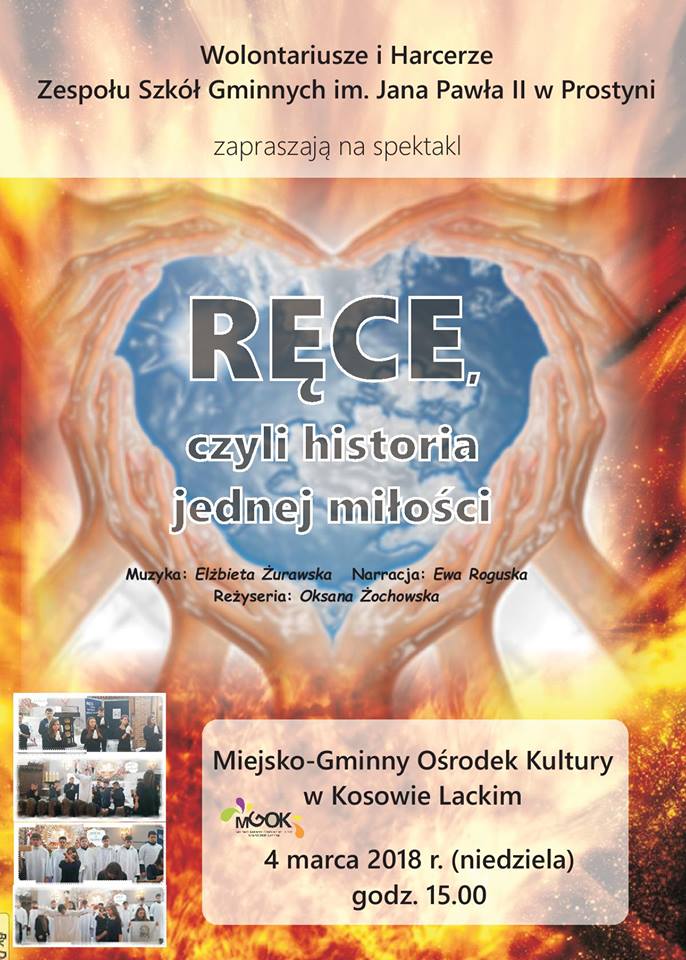 Plakat - Spektakl "RĘCE, czyli historia jednej miłości"