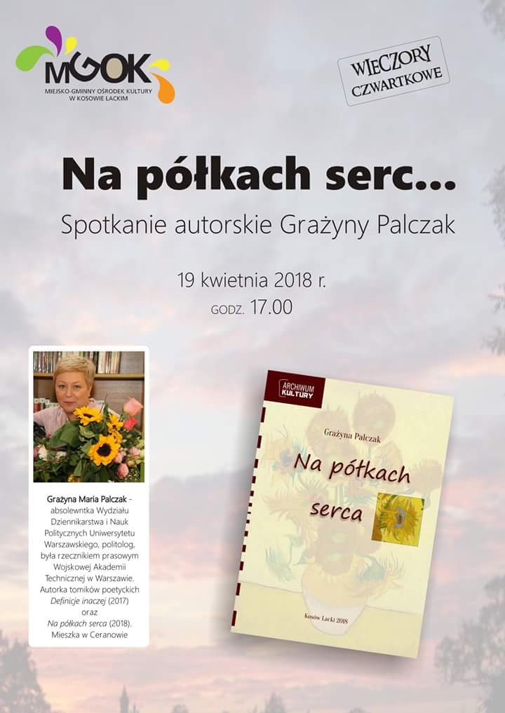 Plakat - Spotkanie autorskie Grażyny Palczak