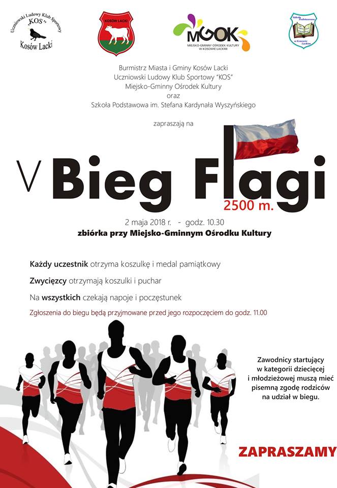 Plakat - V Bieg Flagi w Kosowie Lackim