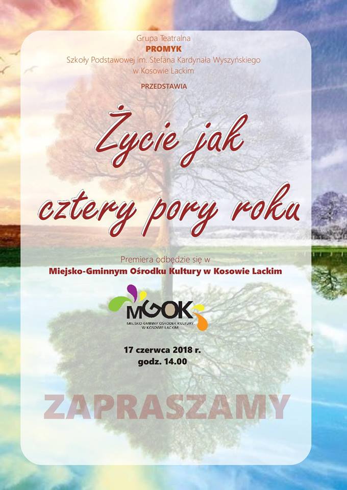 Plakat - "Życie jak cztery pory roku"  -  przedstawienie