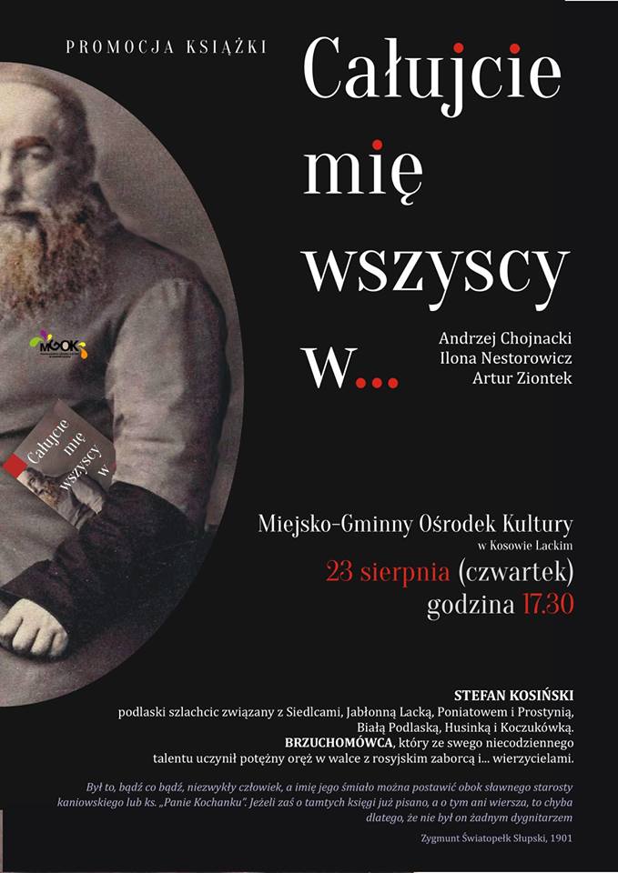 Plakat - Promocja książki "Całujcie mie wszyscy w... "