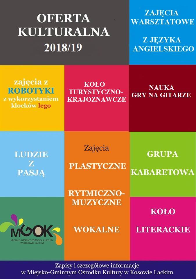 Plakat - Oferta Kulturalna 2018/19