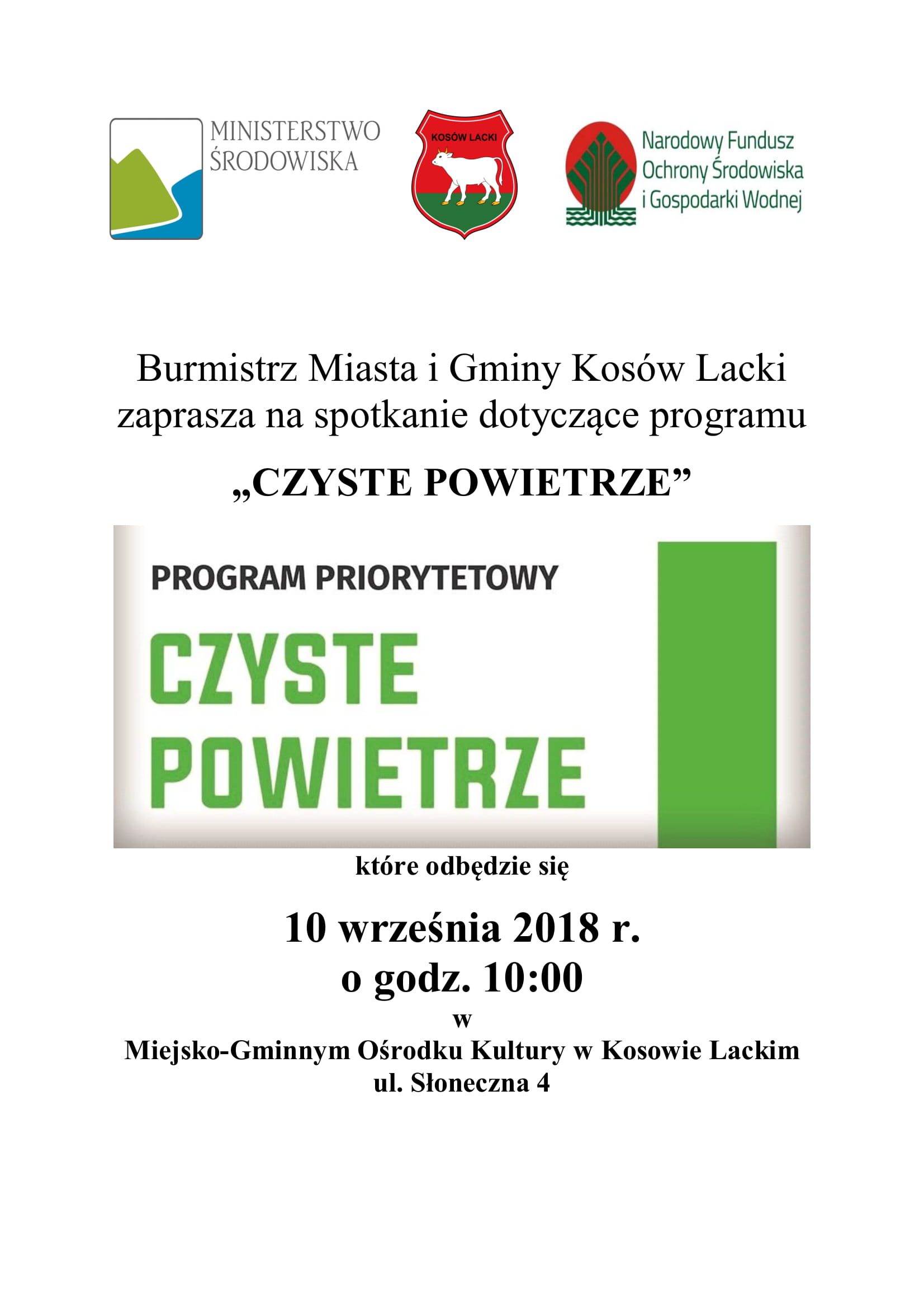 Plakat - Program priorytetowy "Czyste Powietrze"