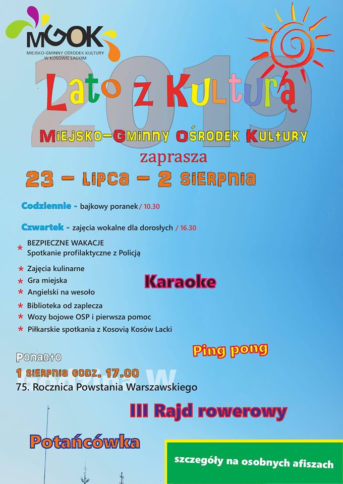 Plakat - Lato z Kulturą 2019