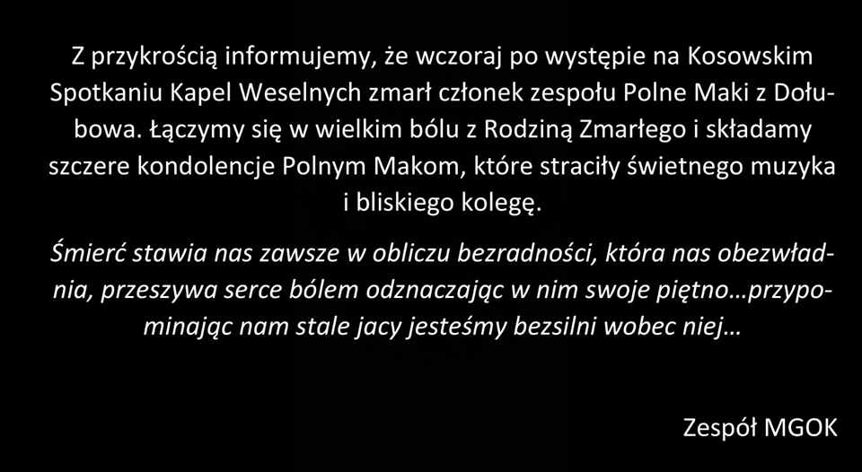 kondolencje 2019