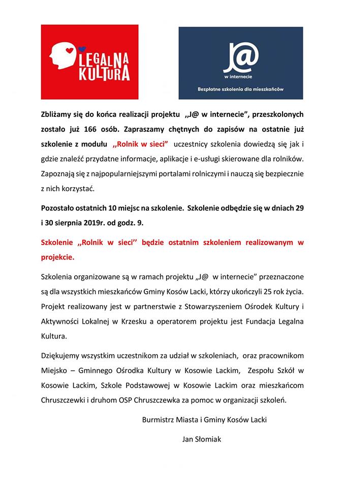 Plakat - J@ w Internecie