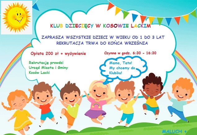 Plakat - Rekrutacja do Klubu Dziecięcego