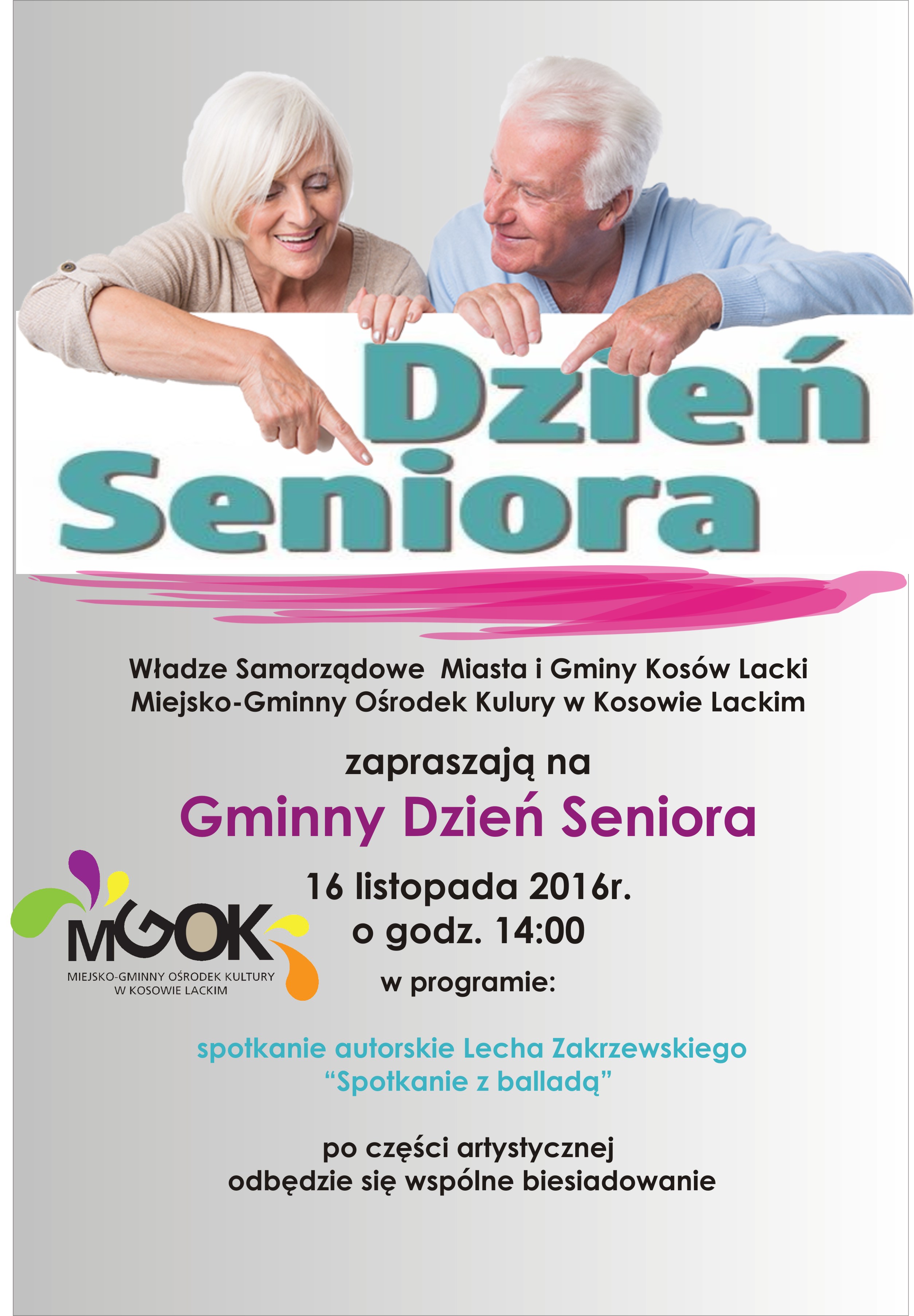 Plakat - Gminne Obchody Dnia Seniora