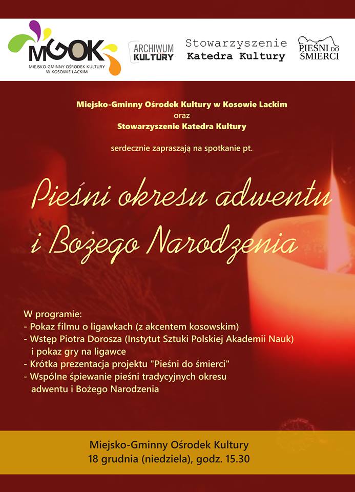 Plakat - Pieśni okresu adwentu i Bożego Narodzenia