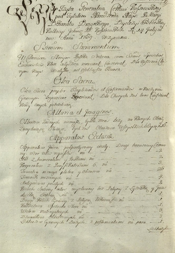 Plakat - Wizytacja cerkwii unickiej w Kosowie Lackim ad. 1759
