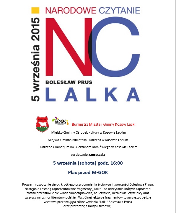 Plakat - Narodowe czytanie 2015